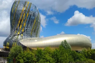 View of Cité du Vin in Bordeaux, a mustseeing spot from villa Numa House