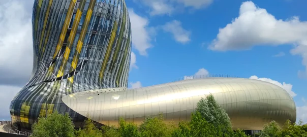 View of Cité du Vin in Bordeaux, a mustseeing spot from villa Numa House